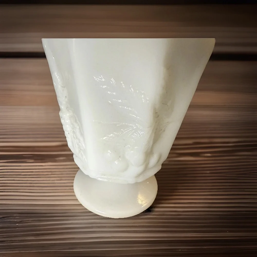 Vintage Napco Milk Glass Vase 6
